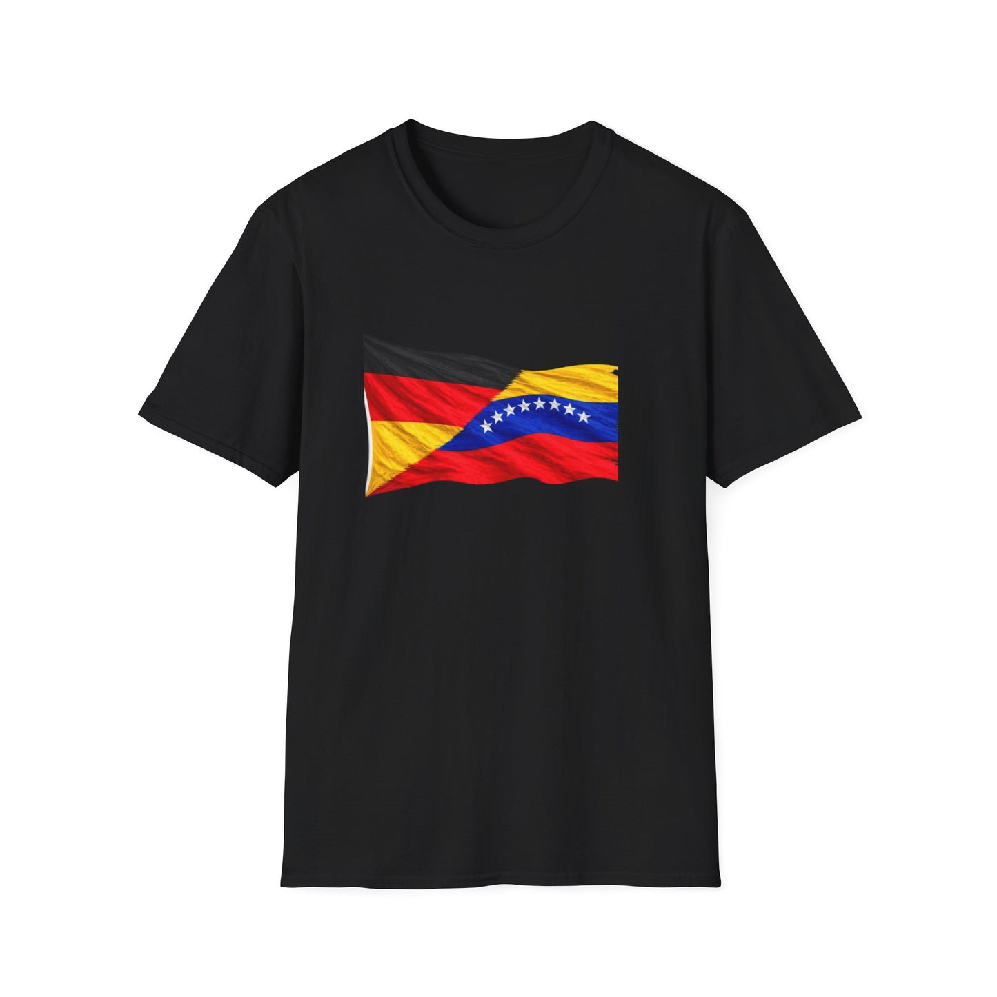 Venezuela Germany Flag Mashup T-Shirt | Waving Dual-Flag Design
