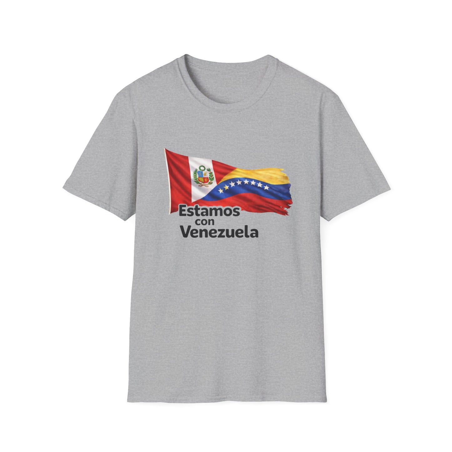 Peru Estamos con Venezuela T-Shirt | Venezuelan Flag Support, Spanish Text