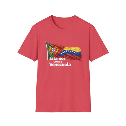 Portugal Estamos com a Venezuela T-Shirt | Portugal and Venezuela Flags, Solidarity Design