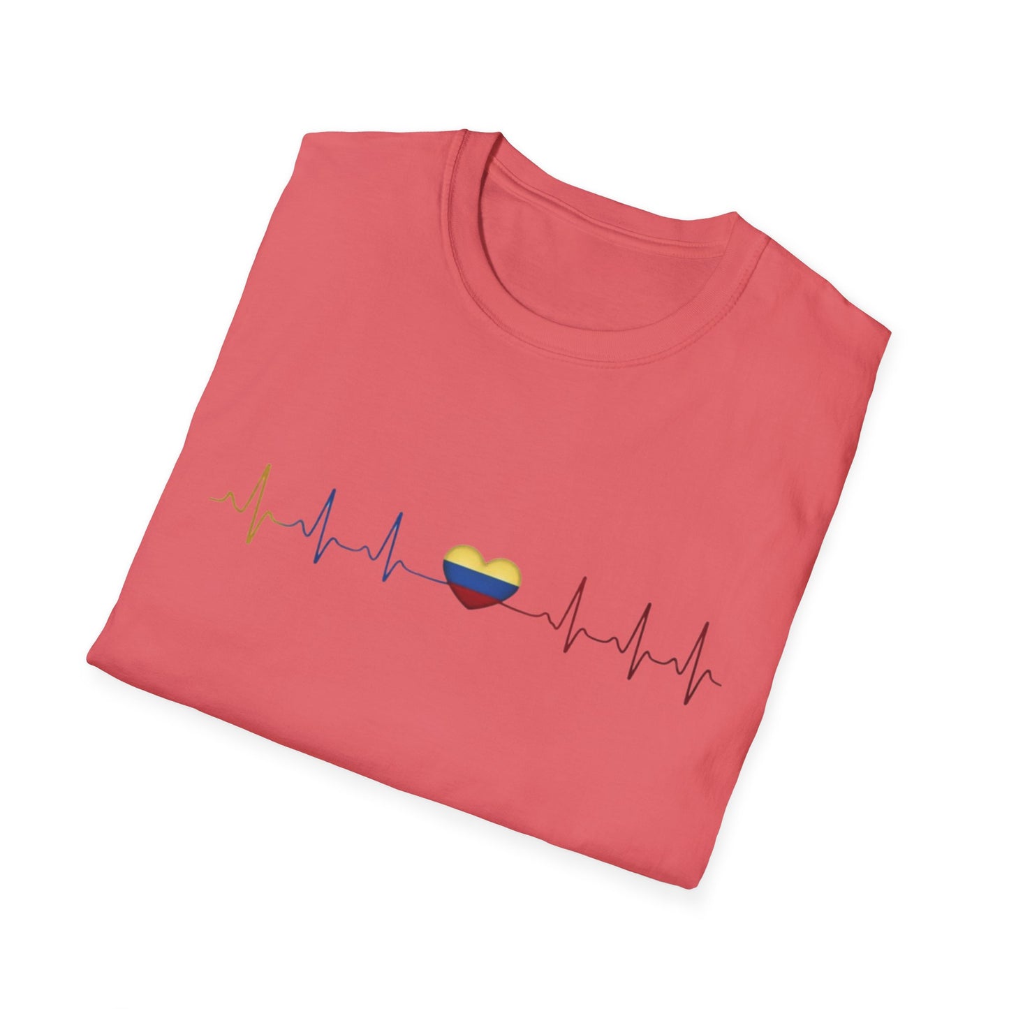 Venezuelan Flag Heartbeat Tee | Heart ECG Line with Venezuelan Flag Colors