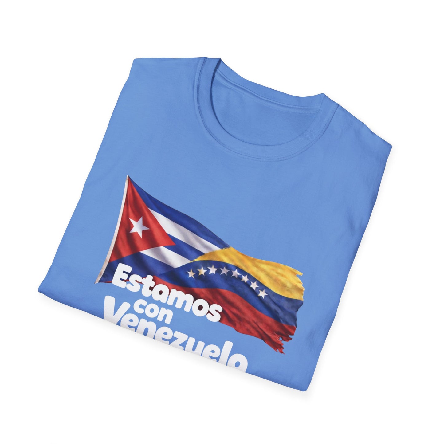 Cuba Estamos con Venezuela T-Shirt | Cuban and Venezuelan Flags, Solidarity Tee