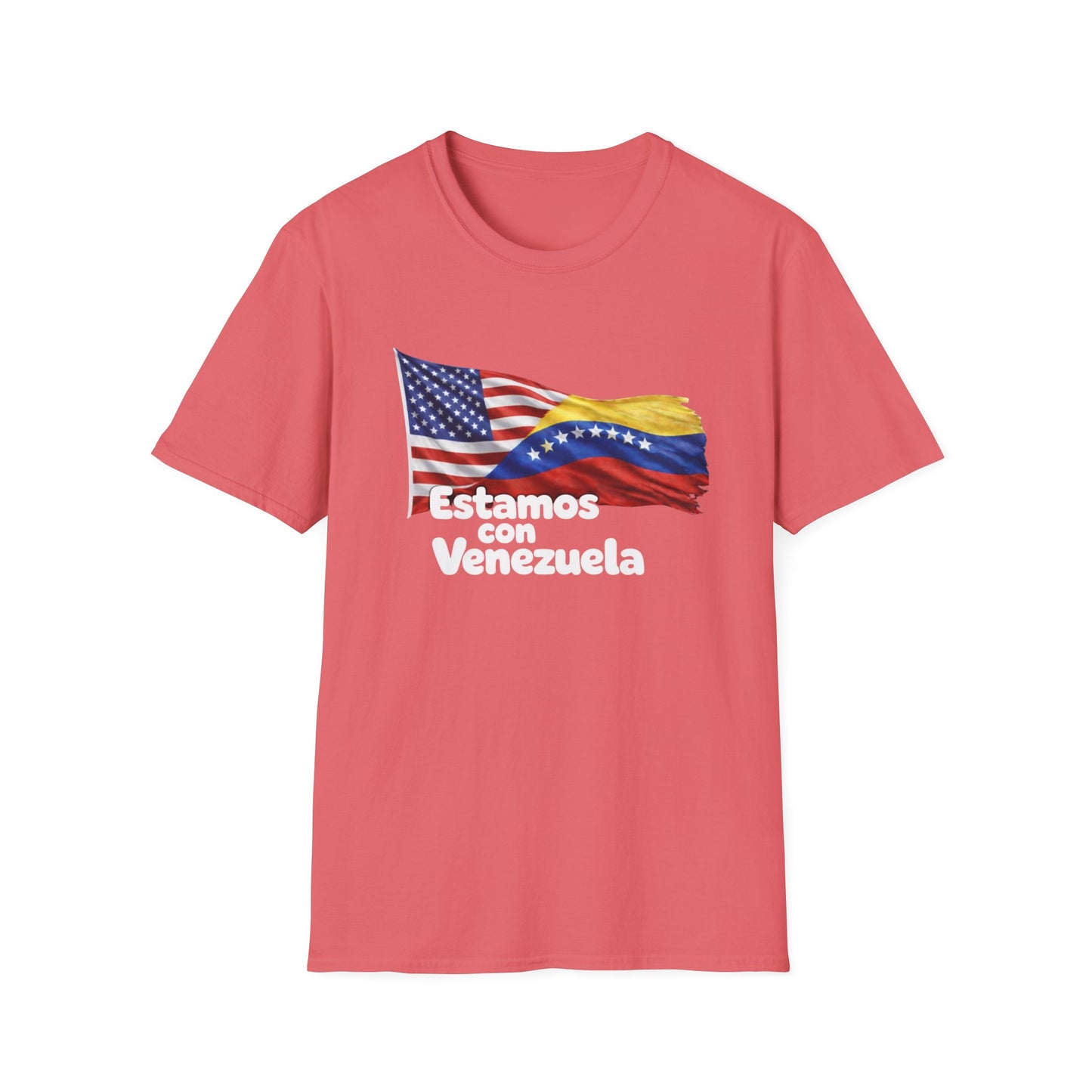 USA Estamos con Venezuela T-Shirt | US and Venezuela Flag Design