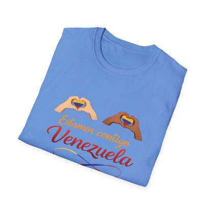 Estamos Contigo Venezuela T-Shirt | Heart Hands, Spanish Support Tee