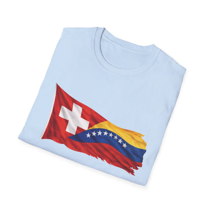 Venezuelan-Swiss Flag Graphic T-Shirt — Dual Heritage Pride Tee