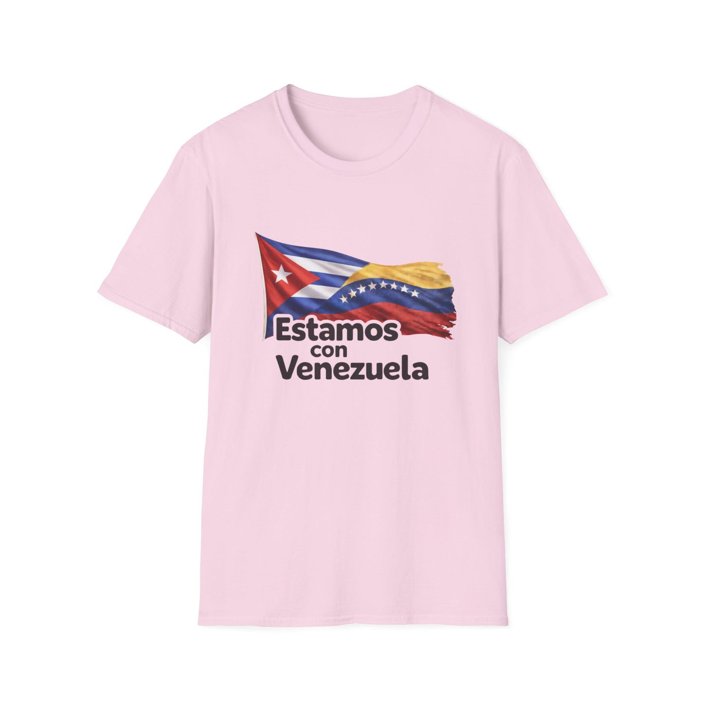 Cuba Estamos con Venezuela T-Shirt | Cuban and Venezuelan Flags, Solidarity Tee