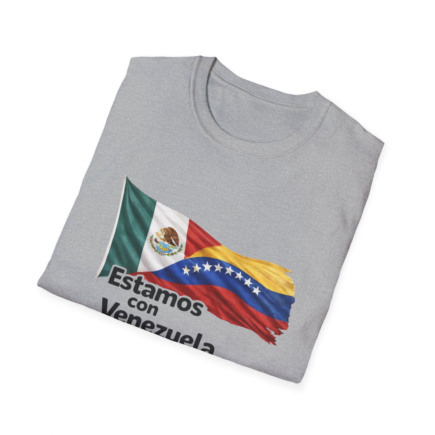 Mexico Estamos con Venezuela T-Shirt | Mexico and Venezuela Flags, Solidarity Tee