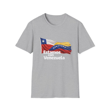 Chile Estamos con Venezuela T-Shirt | Venezuelan Flag Support Tee