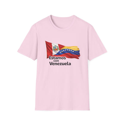 Peru Estamos con Venezuela T-Shirt | Venezuelan Flag Support, Spanish Text
