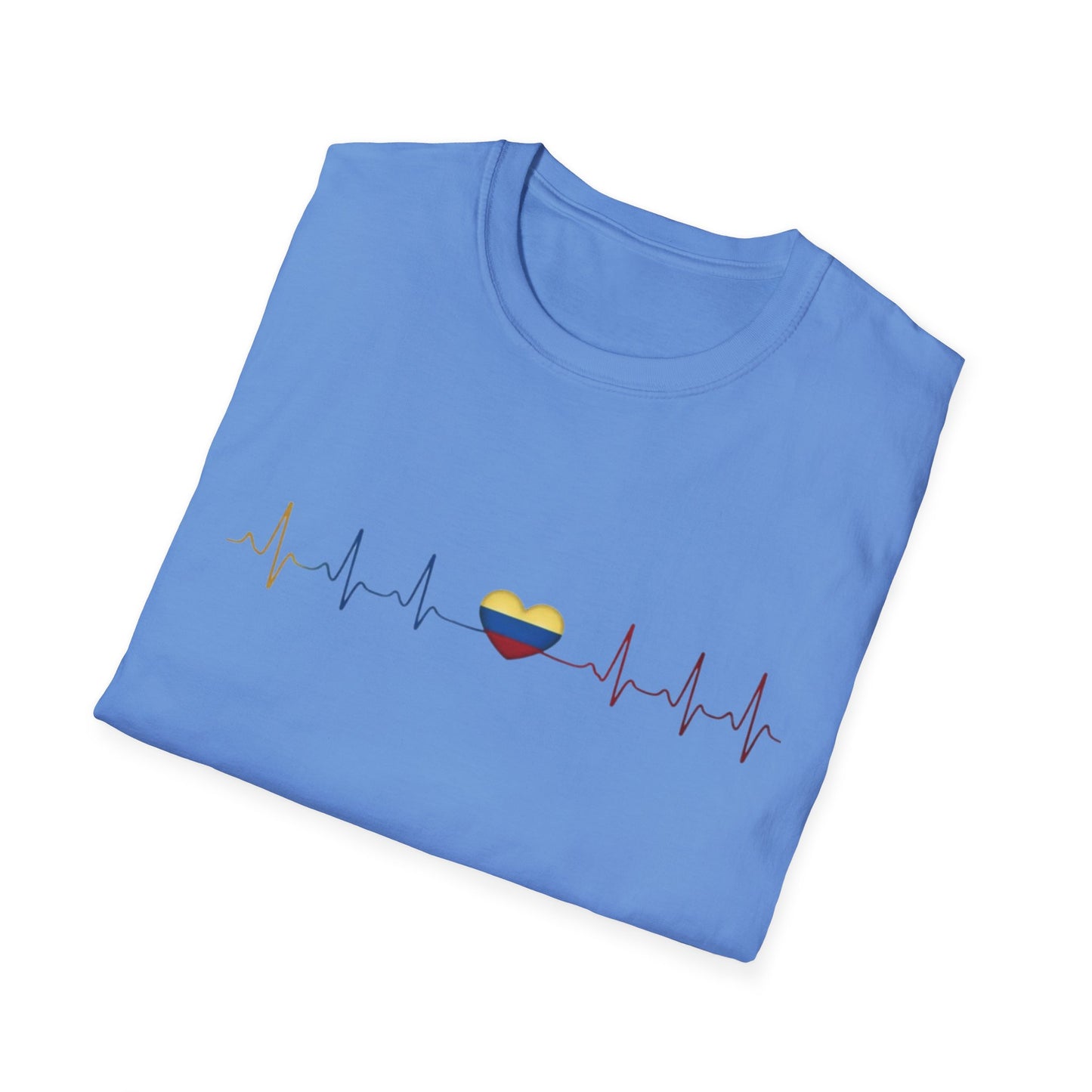 Venezuelan Flag Heartbeat Tee | Heart ECG Line with Venezuelan Flag Colors