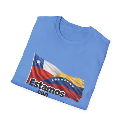 Chile Estamos con Venezuela T-Shirt | Venezuelan Flag Support Tee