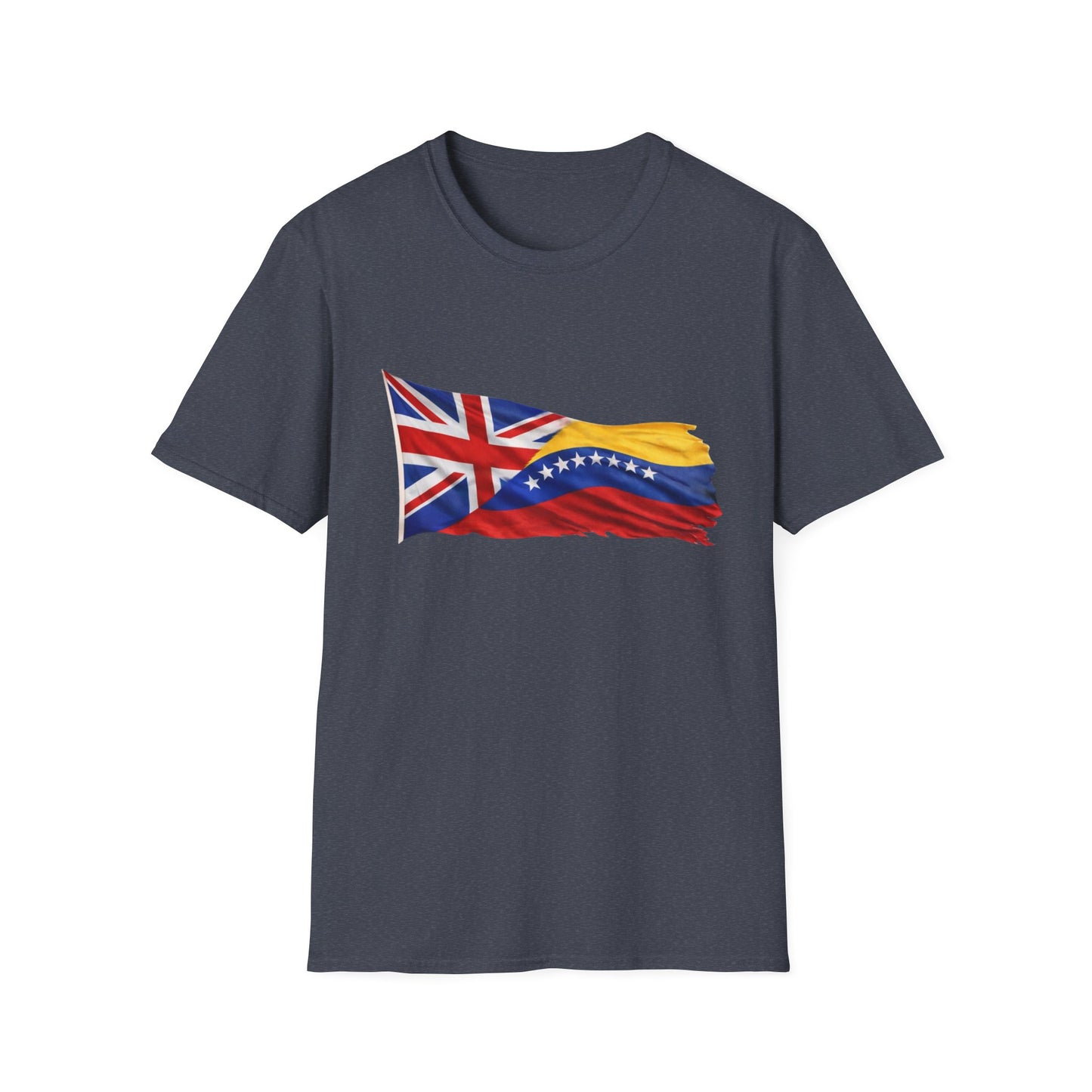 Venezuelan-British Flag T-Shirt — Dual Heritage Waving Flag Tee