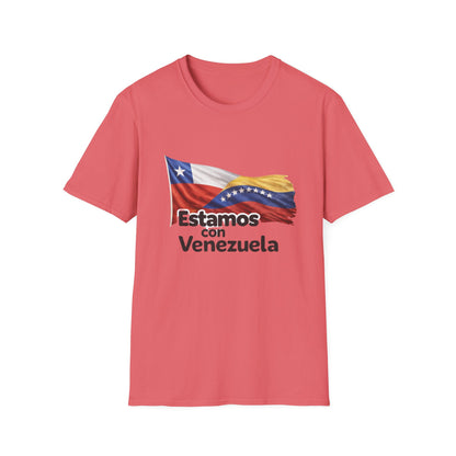 Chile Estamos con Venezuela T-Shirt | Venezuelan Flag Support Tee