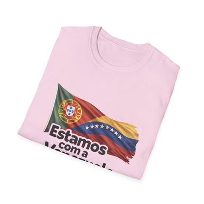 Portugal Estamos com a Venezuela T-Shirt | Portugal and Venezuela Flags, Solidarity Design
