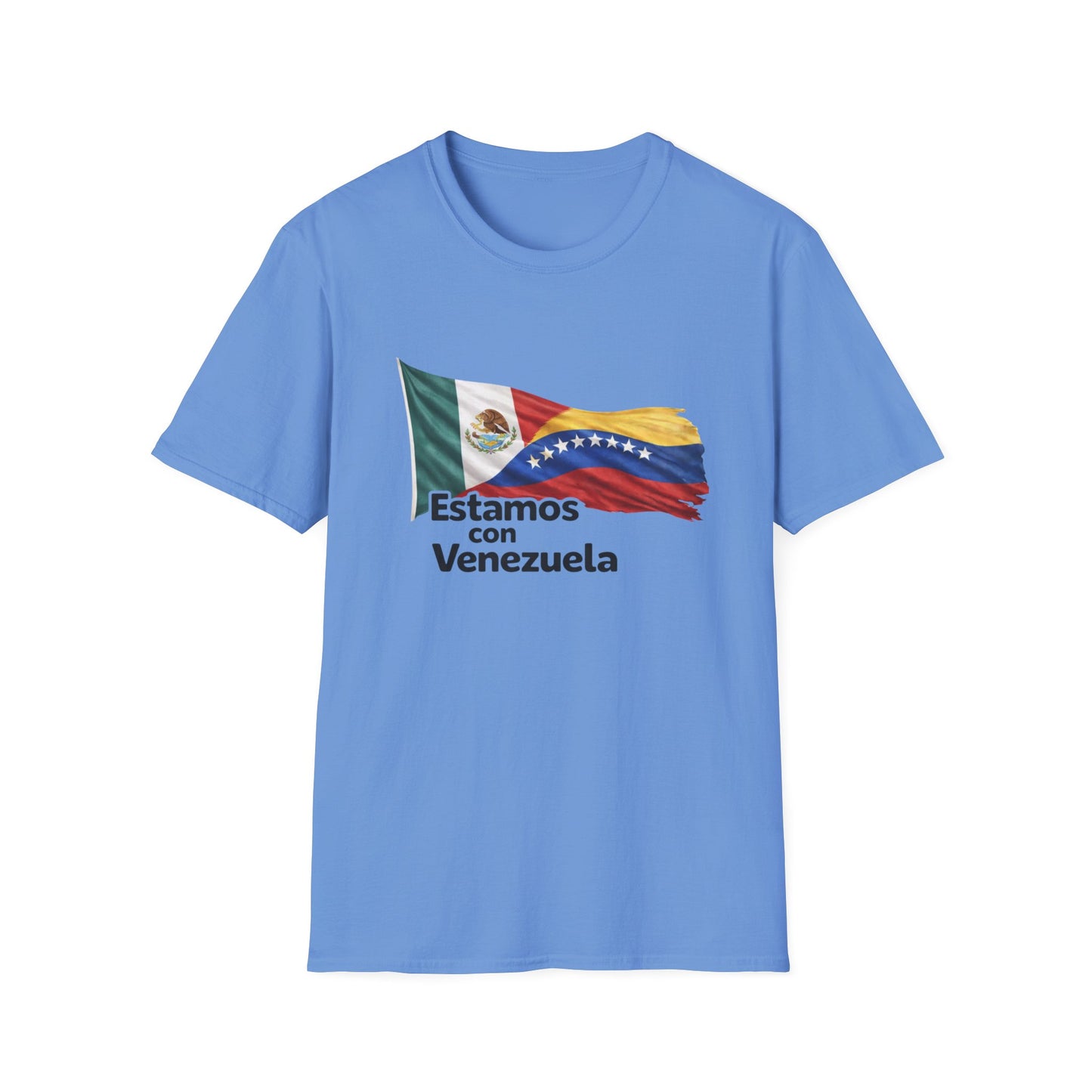 Mexico Estamos con Venezuela T-Shirt | Mexico and Venezuela Flags, Solidarity Tee