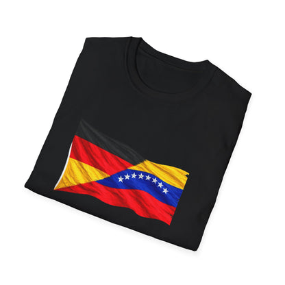 Venezuela Germany Flag Mashup T-Shirt | Waving Dual-Flag Design