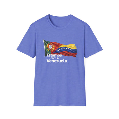 Portugal Estamos com a Venezuela T-Shirt | Portugal and Venezuela Flags, Solidarity Design