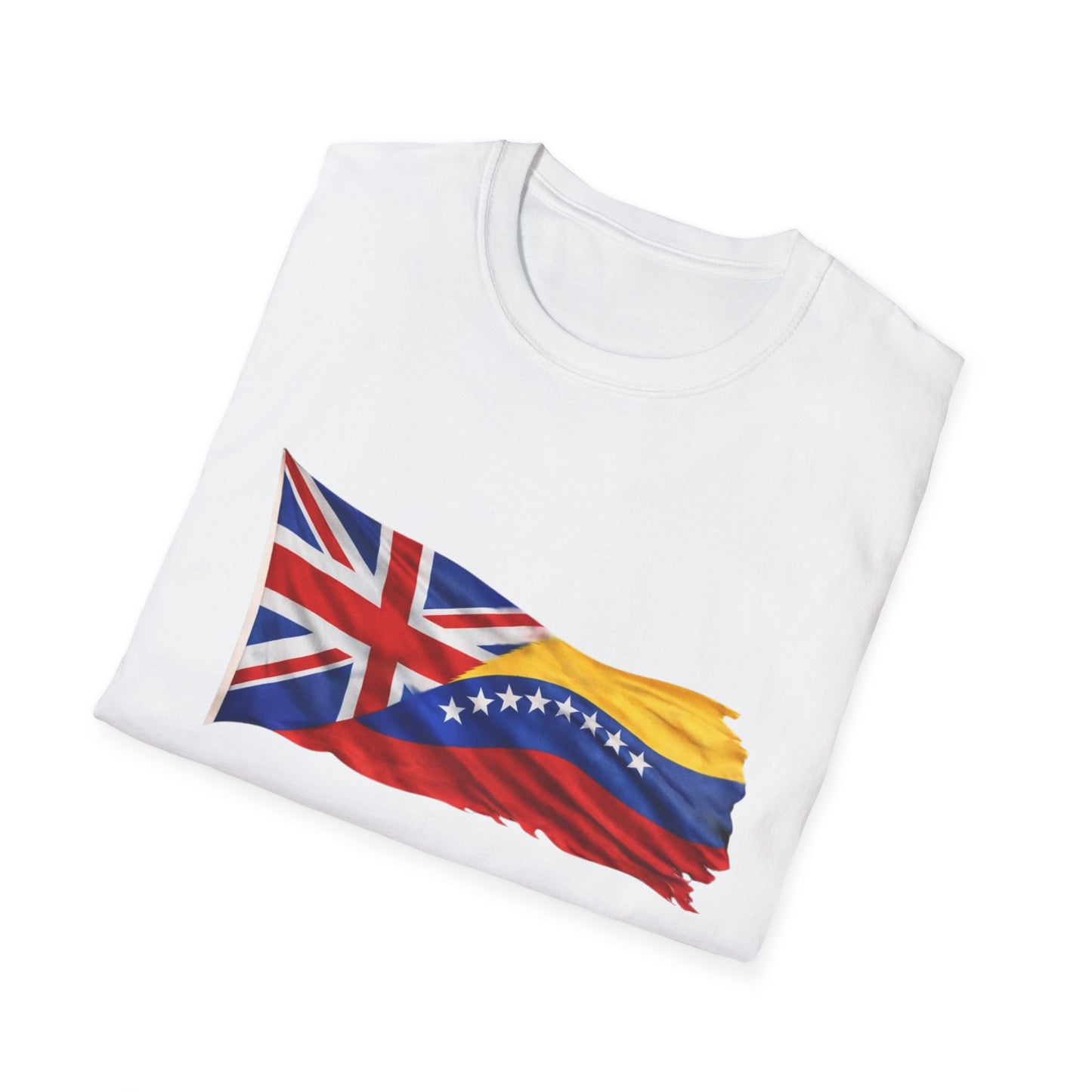 Venezuelan-British Flag T-Shirt — Dual Heritage Waving Flag Tee