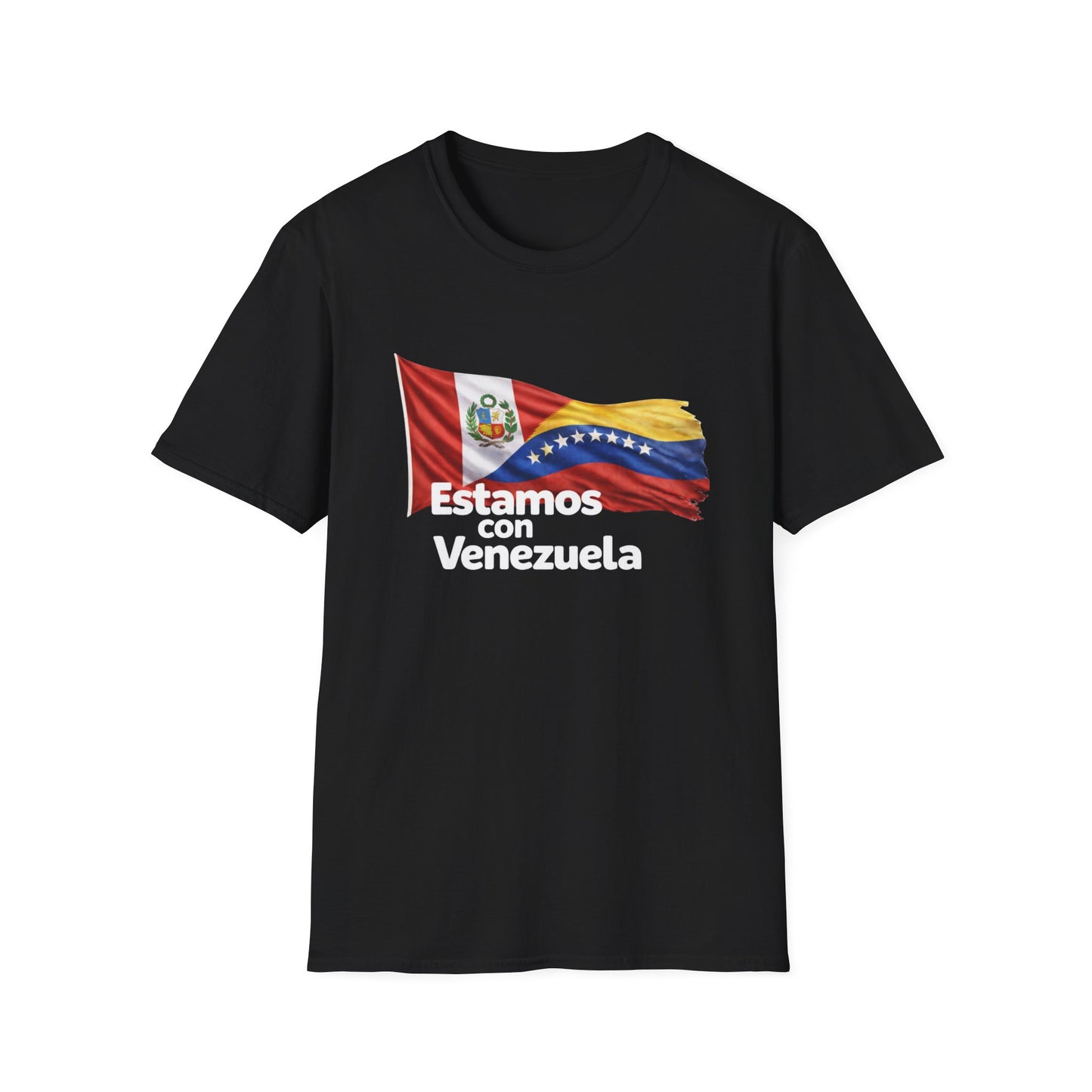 Peru Estamos con Venezuela T-Shirt | Venezuelan Flag Support, Spanish Text