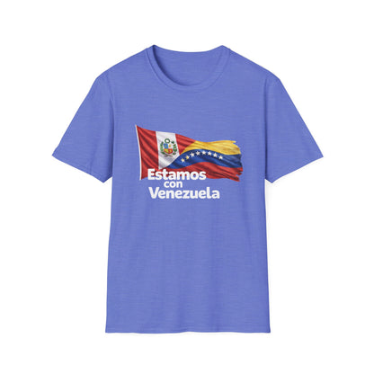 Peru Estamos con Venezuela T-Shirt | Venezuelan Flag Support, Spanish Text