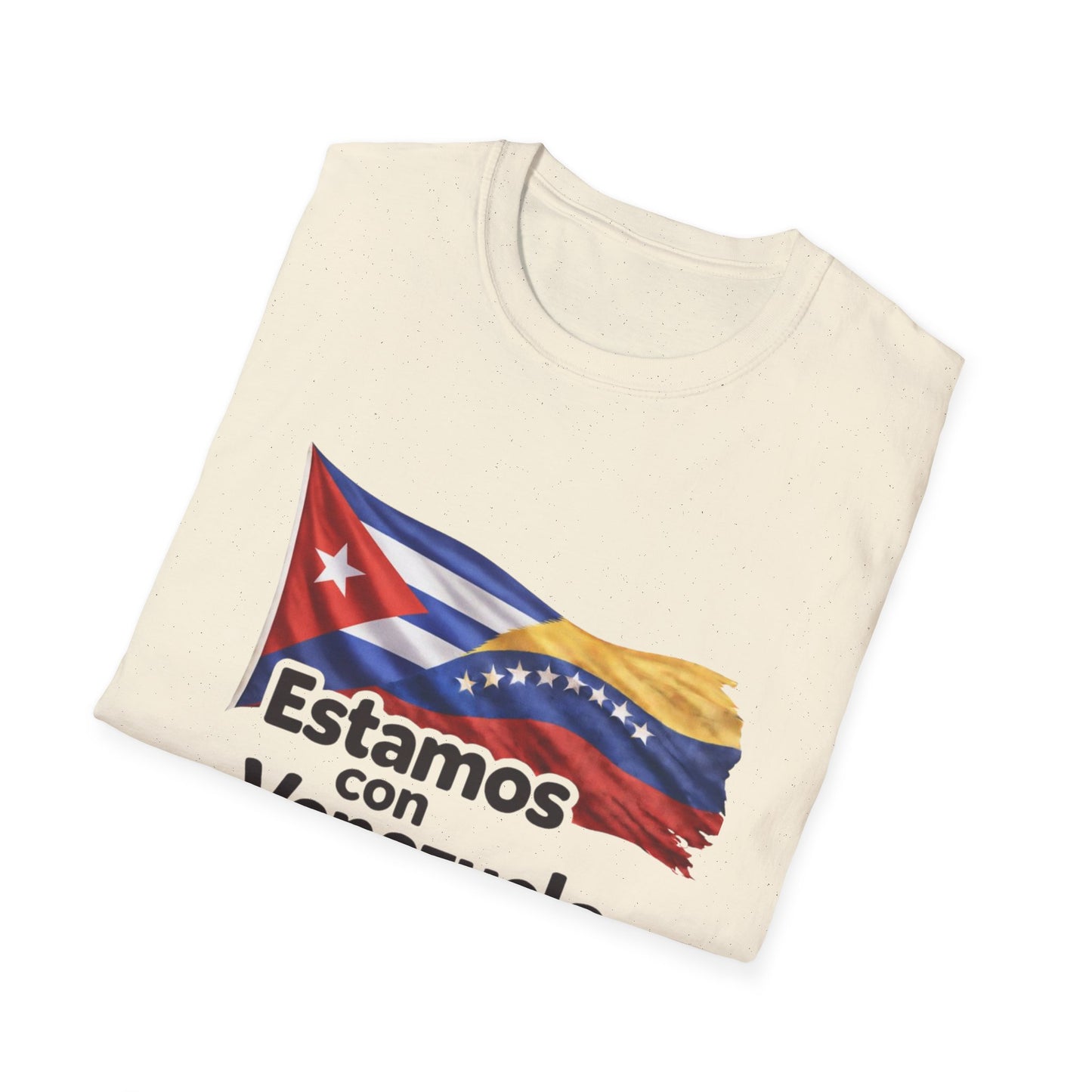 Cuba Estamos con Venezuela T-Shirt | Cuban and Venezuelan Flags, Solidarity Tee