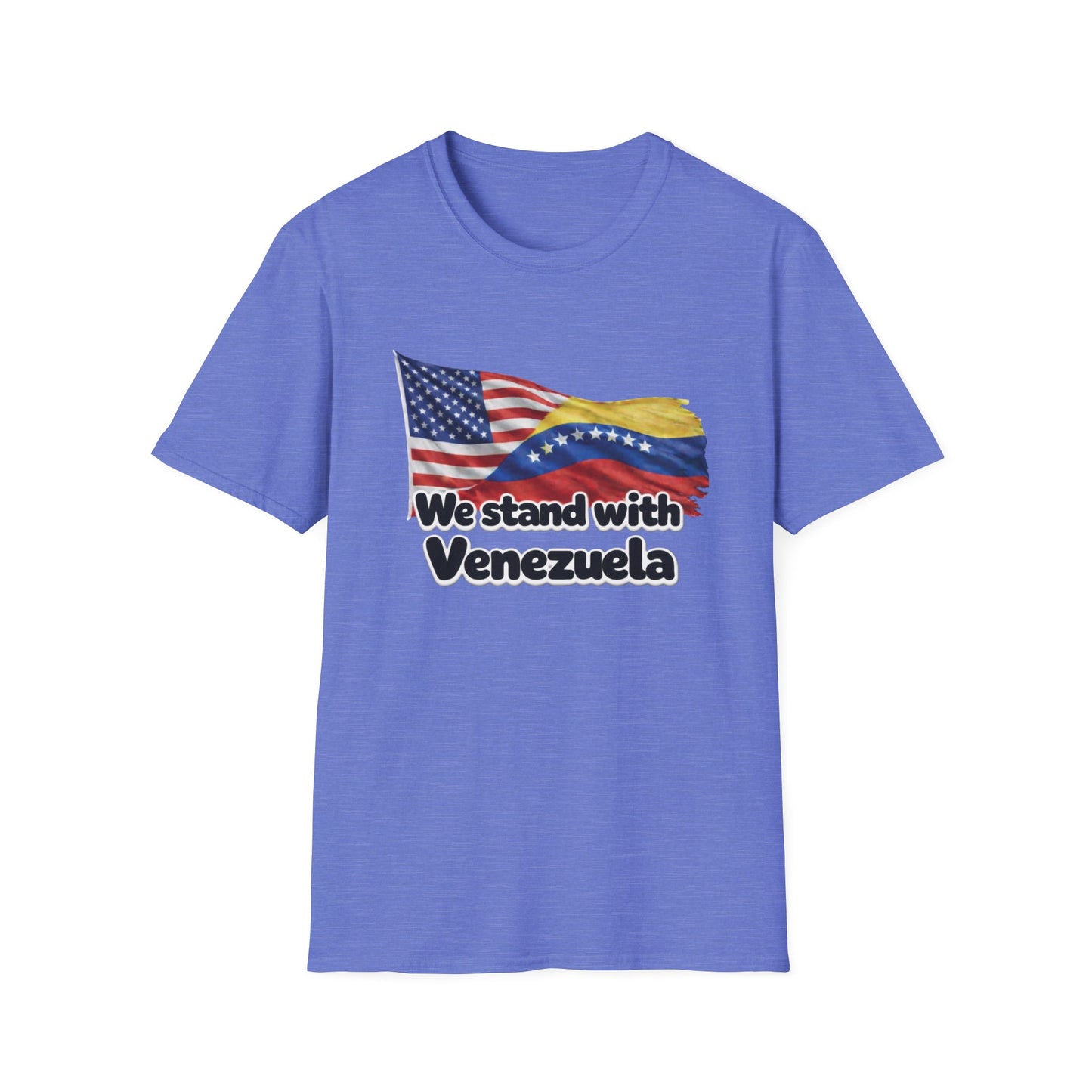 USA We Stand With Venezuela T-Shirt | US and Venezuela Flag Solidarity