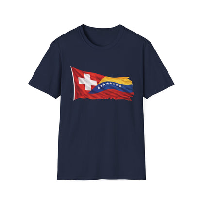 Venezuelan-Swiss Flag Graphic T-Shirt — Dual Heritage Pride Tee