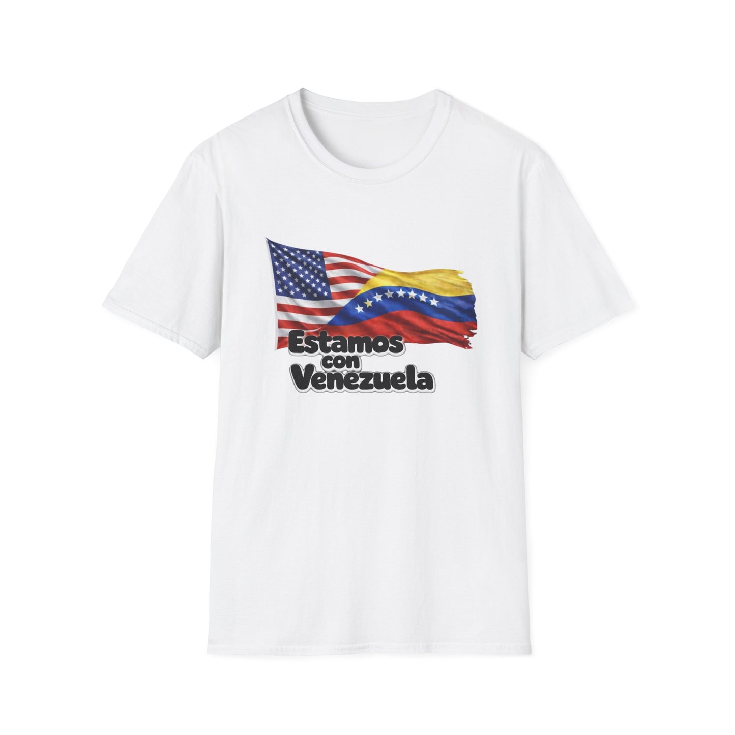 USA Estamos con Venezuela T-Shirt | US and Venezuela Flag Design