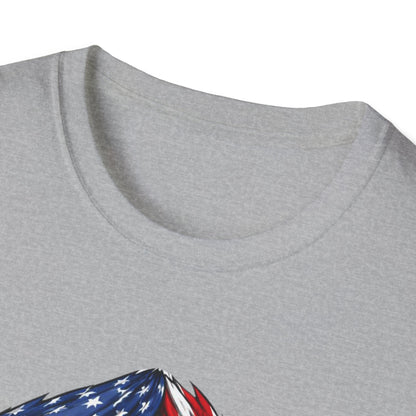 Venezuelan Flag Reveal T-Shirt | USA Flag Ripped Chest Design