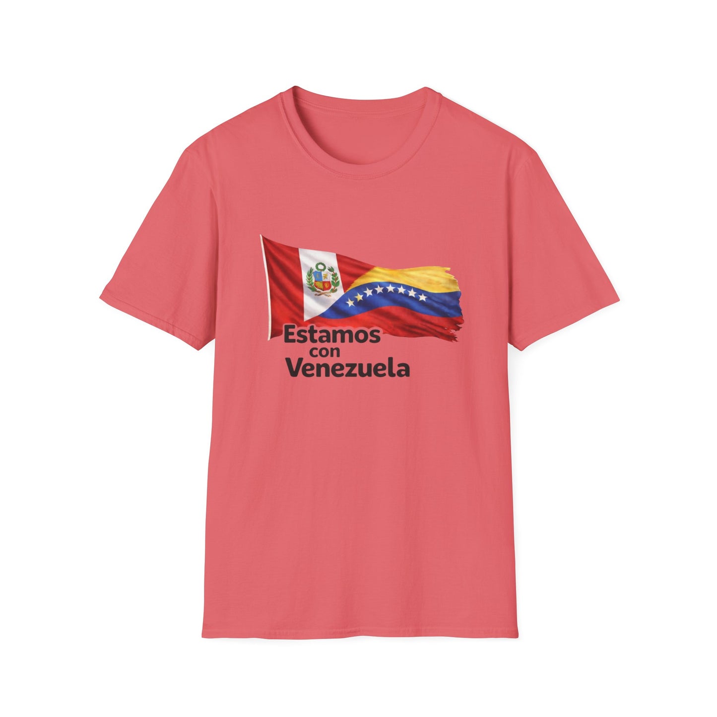 Peru Estamos con Venezuela T-Shirt | Venezuelan Flag Support, Spanish Text