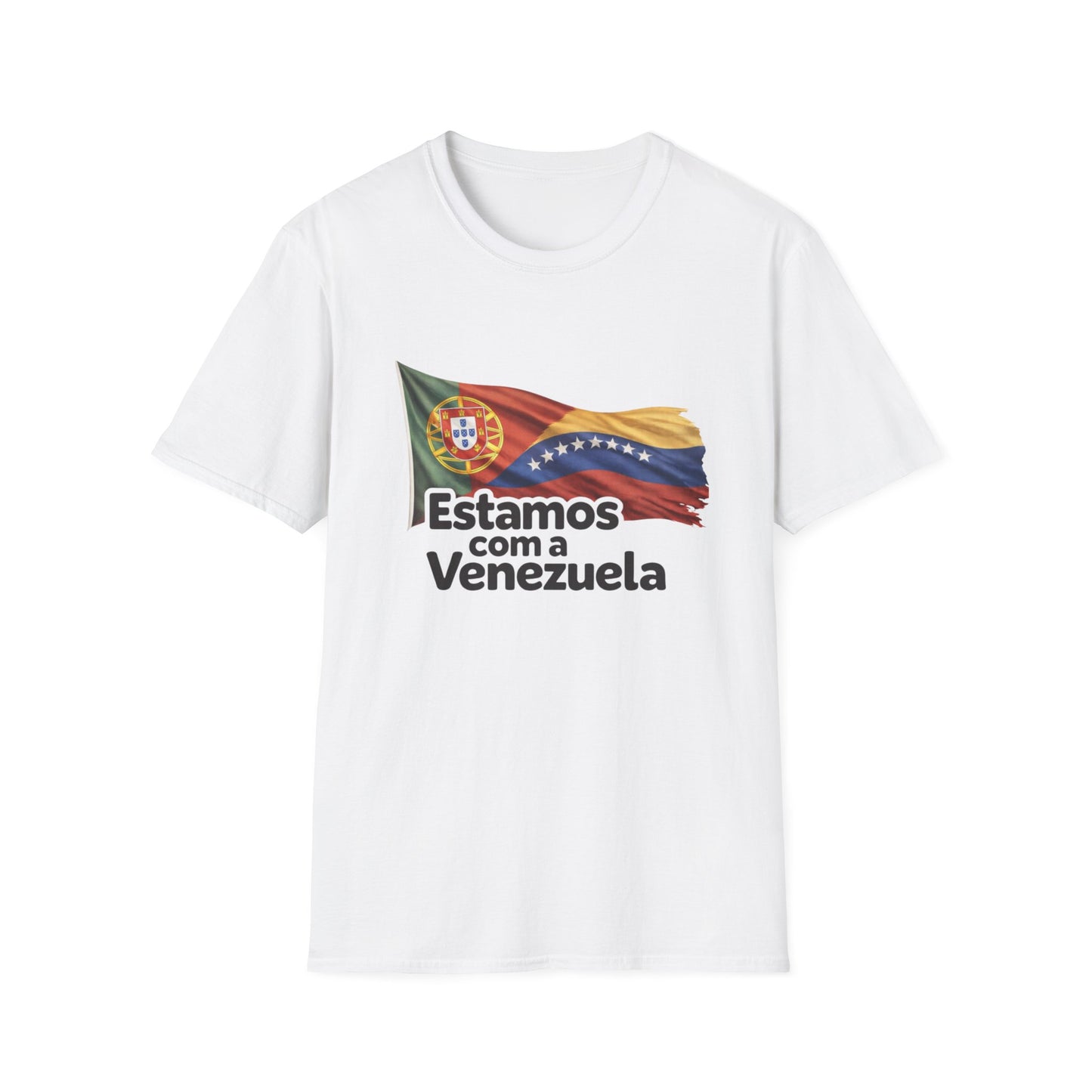 Portugal Estamos com a Venezuela T-Shirt | Portugal and Venezuela Flags, Solidarity Design