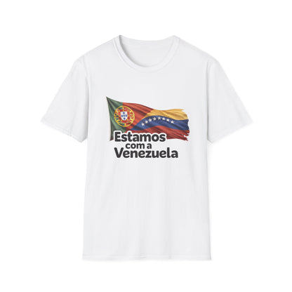 Portugal Estamos com a Venezuela T-Shirt | Portugal and Venezuela Flags, Solidarity Design