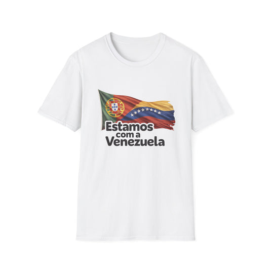 Portugal Estamos com a Venezuela T-Shirt | Portugal and Venezuela Flags, Solidarity Design