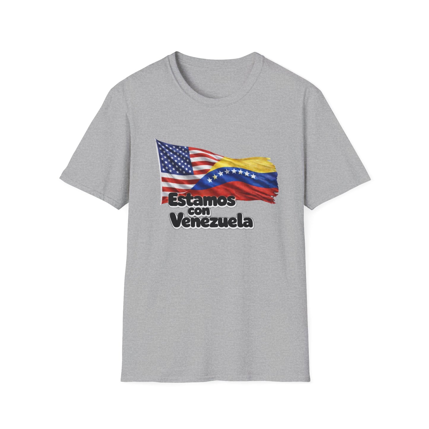 USA Estamos con Venezuela T-Shirt | US and Venezuela Flag Design