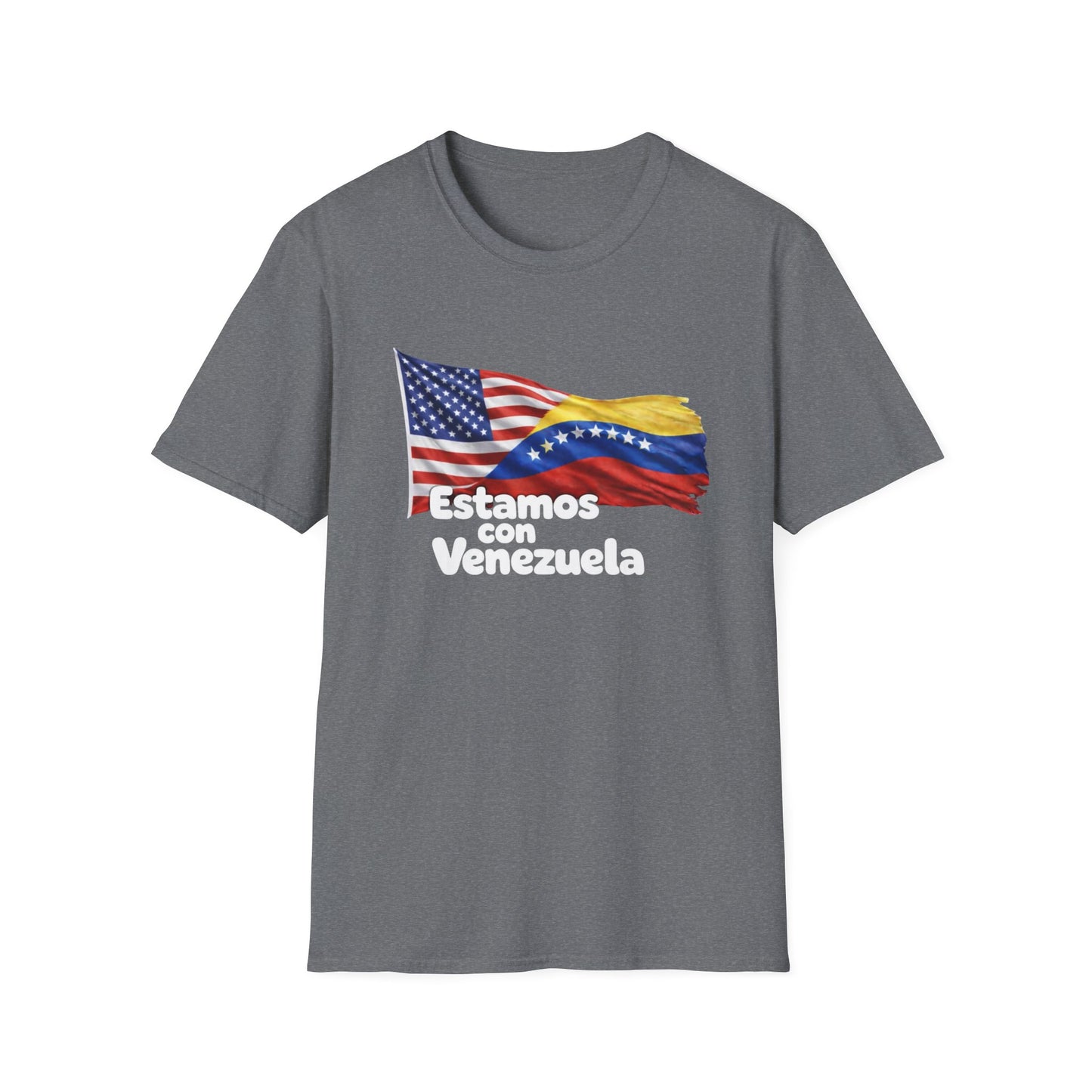 USA Estamos con Venezuela T-Shirt | US and Venezuela Flag Design