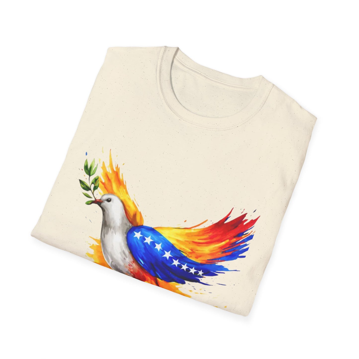 Patriotic Dove T-Shirt | Peace Dove with Olive Branch and Flag Wings