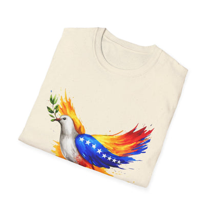 Patriotic Dove T-Shirt | Peace Dove with Olive Branch and Flag Wings
