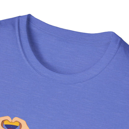 We're with you Venezuela T-Shirt | Heart Hands, Support, Venezuelan Colors