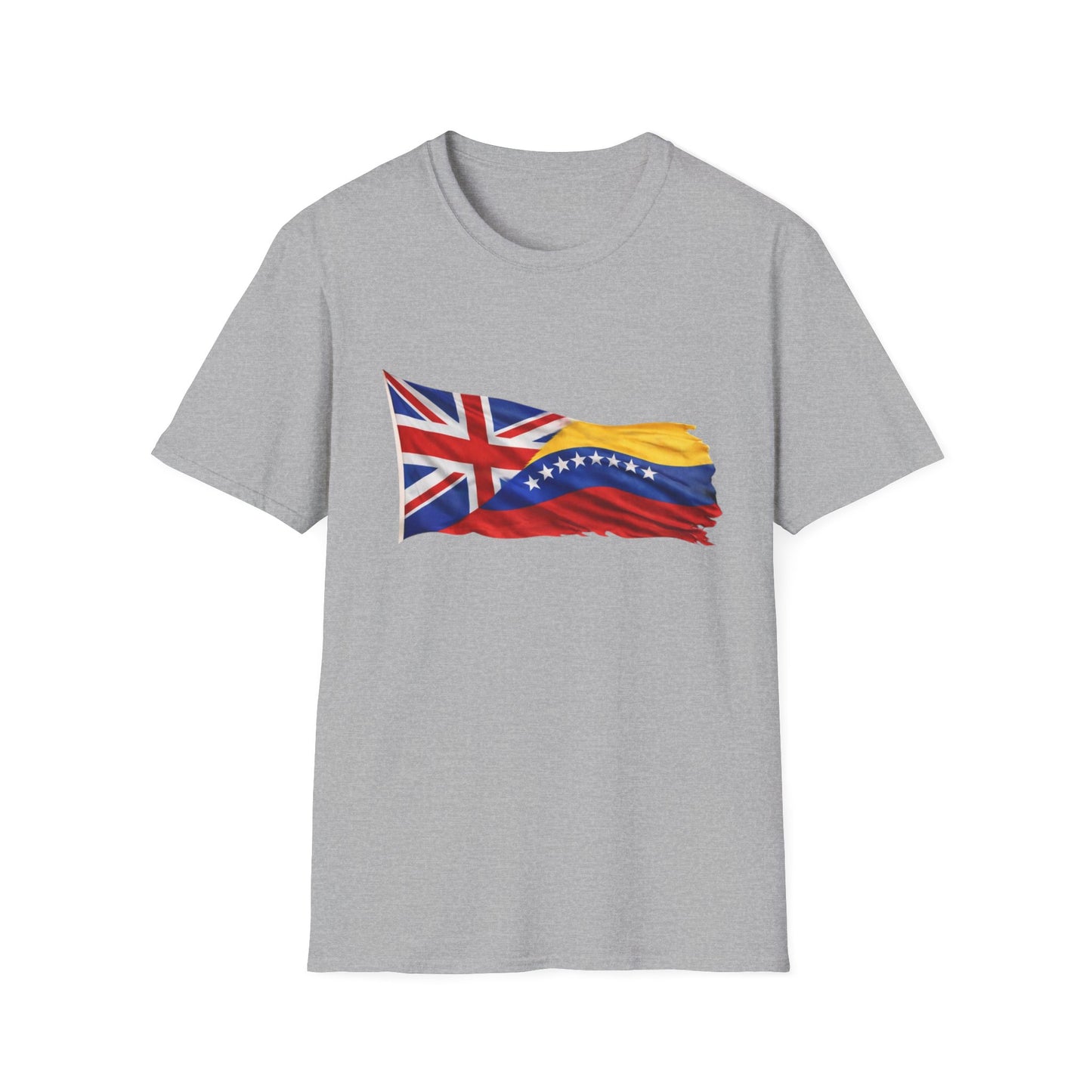 Venezuelan-British Flag T-Shirt — Dual Heritage Waving Flag Tee