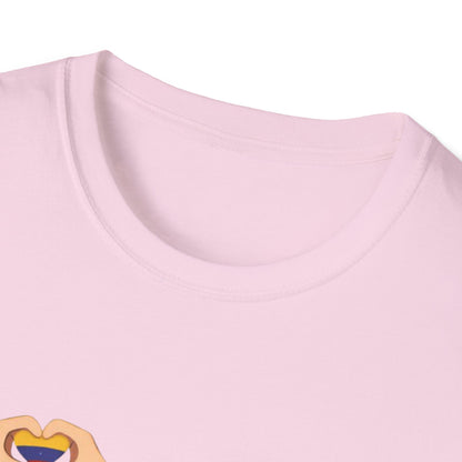 We're with you Venezuela T-Shirt | Heart Hands, Support, Venezuelan Colors