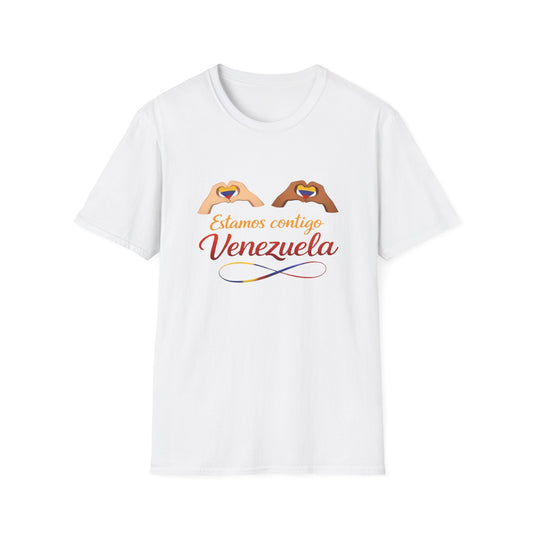 Estamos Contigo Venezuela T-Shirt | Heart Hands, Spanish Support Tee