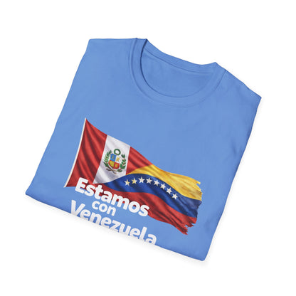 Peru Estamos con Venezuela T-Shirt | Venezuelan Flag Support, Spanish Text
