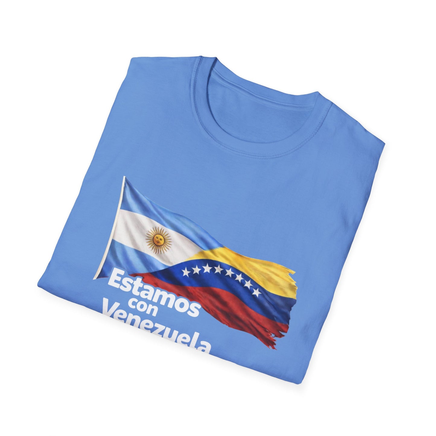 Argentina Estamos con Venezuela T-Shirt | Argentina and Venezuela Flags, Solidarity Design