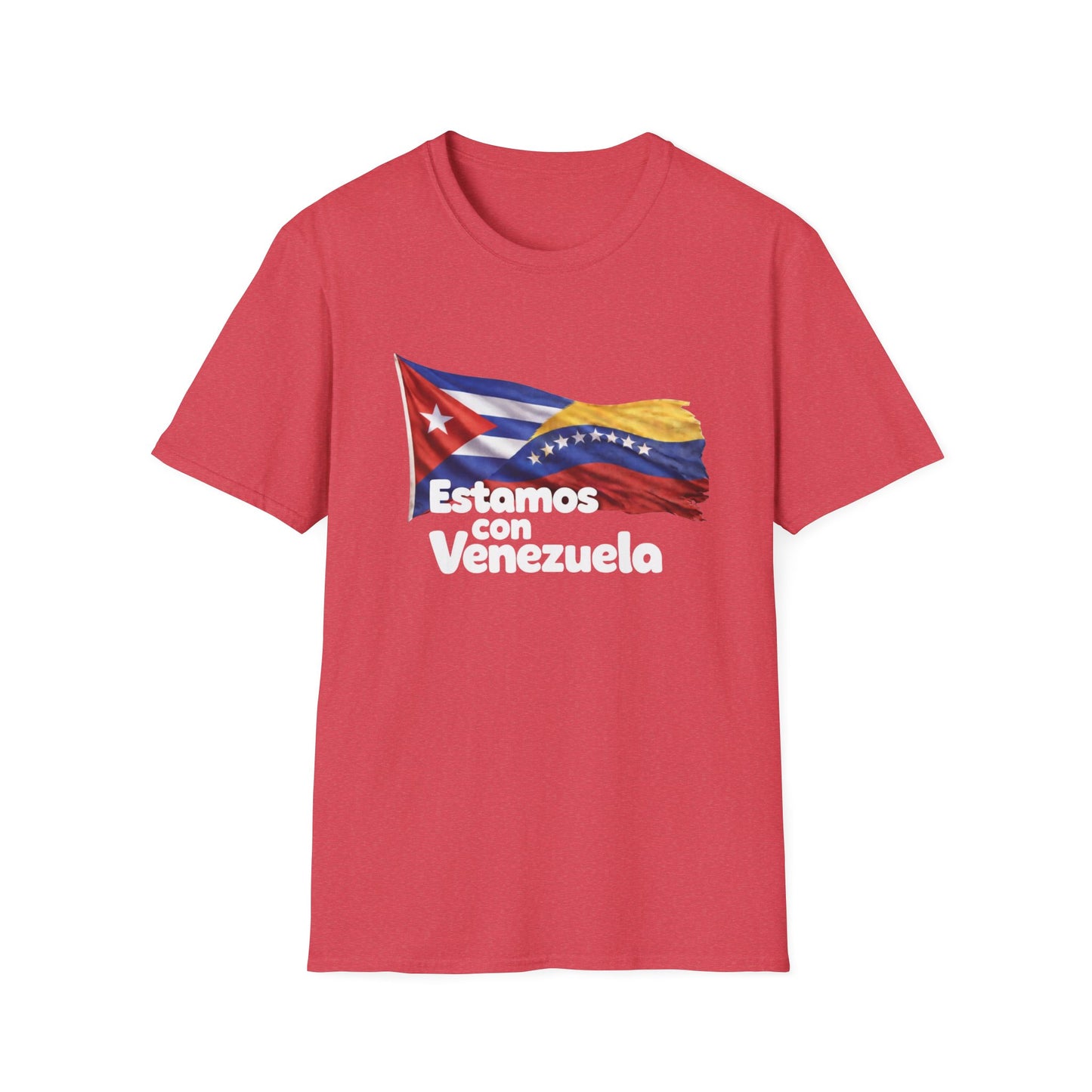 Cuba Estamos con Venezuela T-Shirt | Cuban and Venezuelan Flags, Solidarity Tee