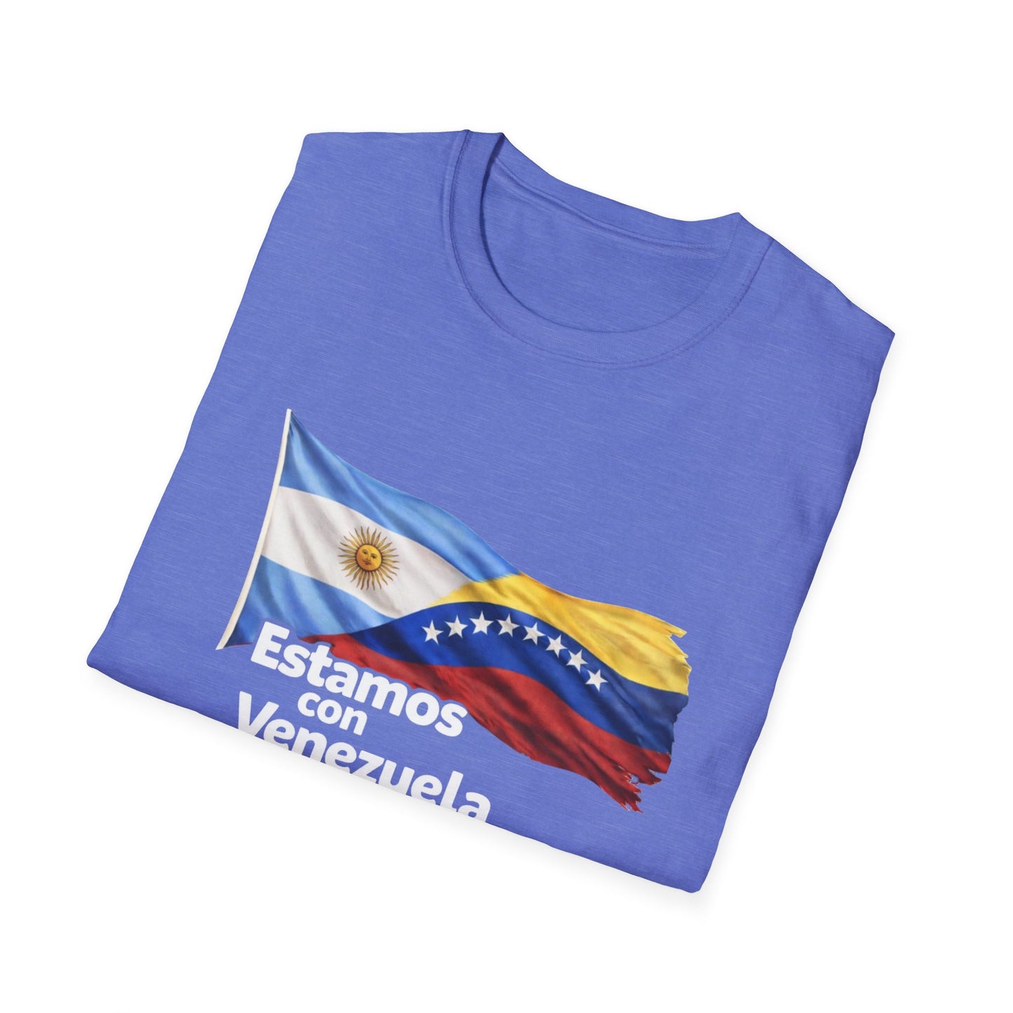 Argentina Estamos con Venezuela T-Shirt | Argentina and Venezuela Flags, Solidarity Design