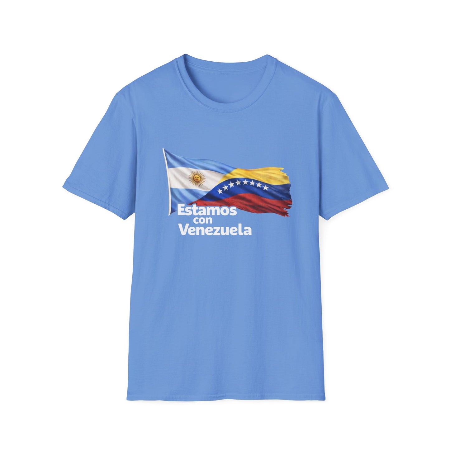 Argentina Estamos con Venezuela T-Shirt | Argentina and Venezuela Flags, Solidarity Design