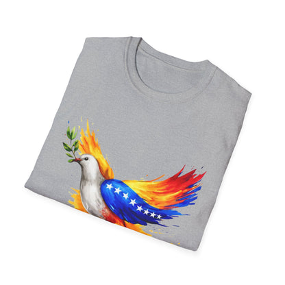Patriotic Dove T-Shirt | Peace Dove with Olive Branch and Flag Wings