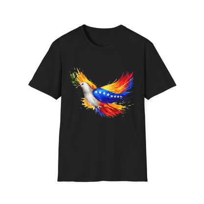 Patriotic Dove T-Shirt | Peace Dove with Olive Branch and Flag Wings