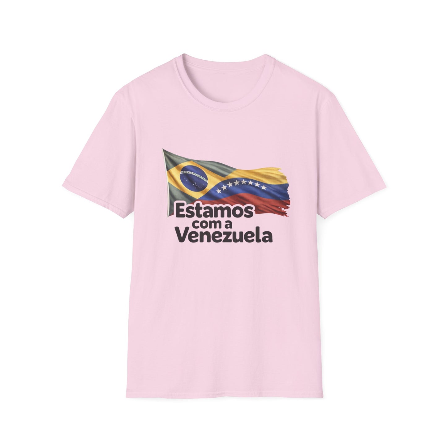 Brazil Estamos com a Venezuela T-Shirt | Waving Venezuela Flag Design