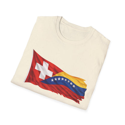 Venezuelan-Swiss Flag Graphic T-Shirt — Dual Heritage Pride Tee