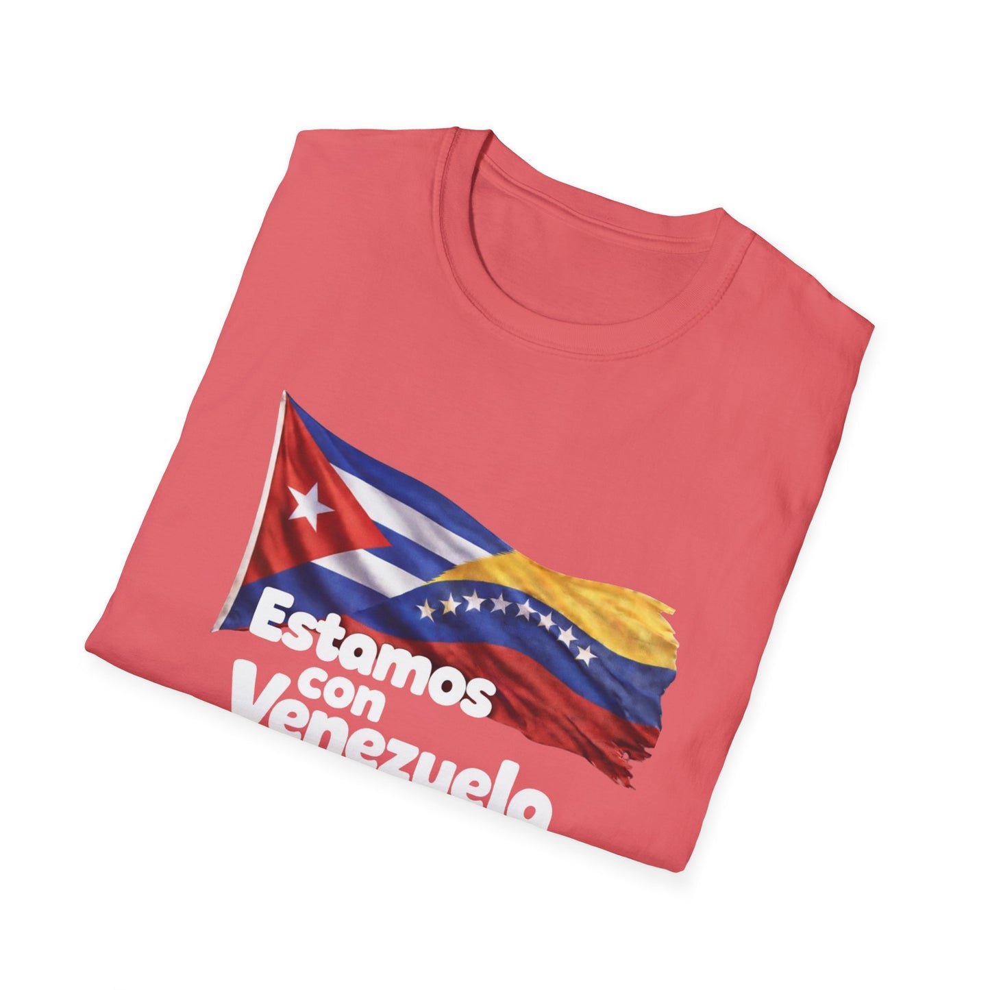 Cuba Estamos con Venezuela T-Shirt | Cuban and Venezuelan Flags, Solidarity Tee